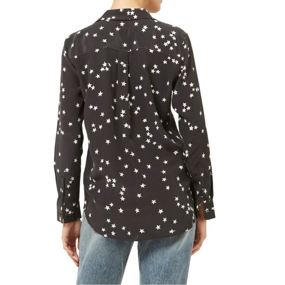 Equipment 100% Silk Starry Night Shirt, Size M - Picture 4 of 13